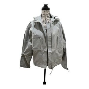 Thakoon Jacket, Pale Gray color Size Medium NWT TECHNICAL WINDBREAKER